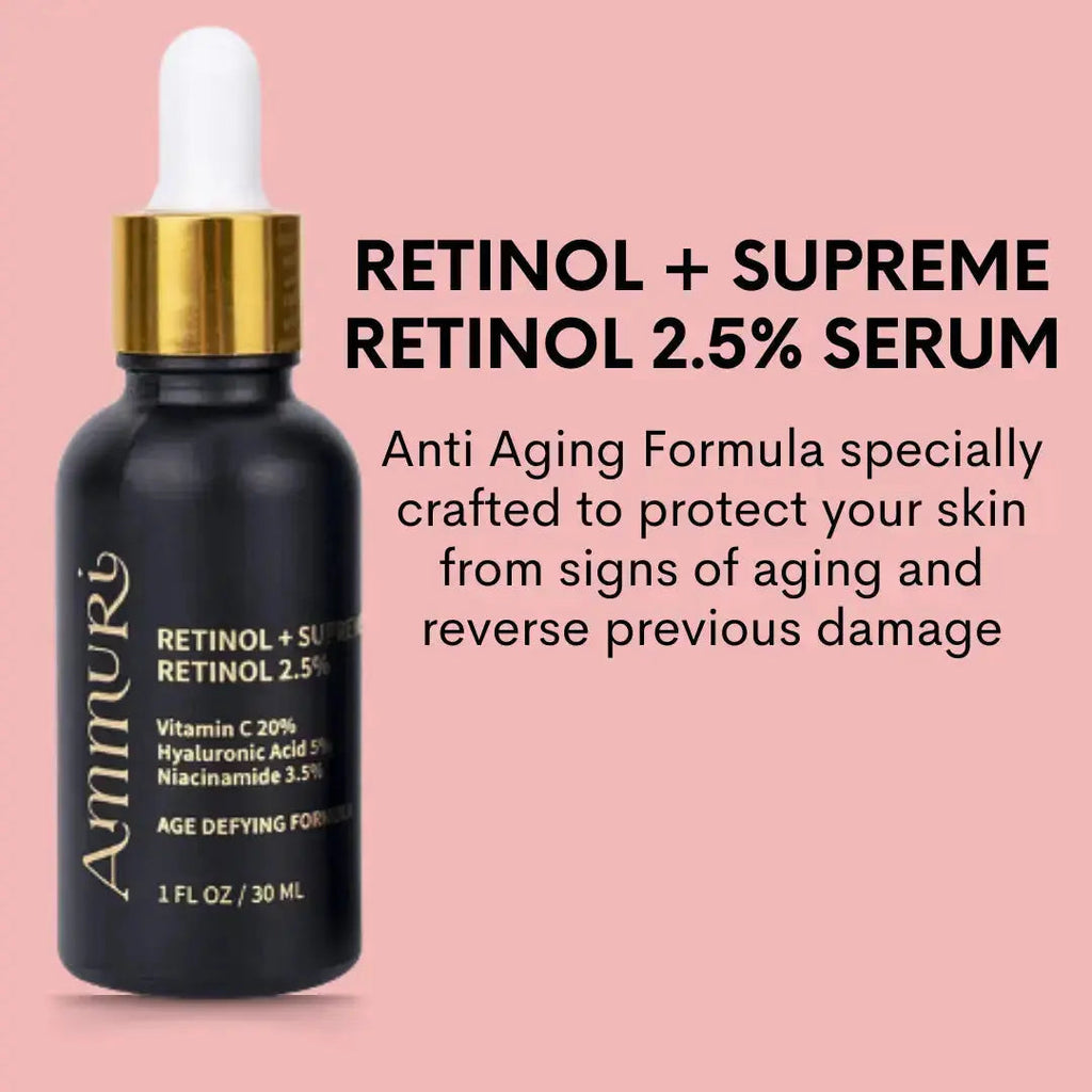 Ammuri Pro-Retinol 2.5% Face Serum - Anti Aging Retinol Serum-4